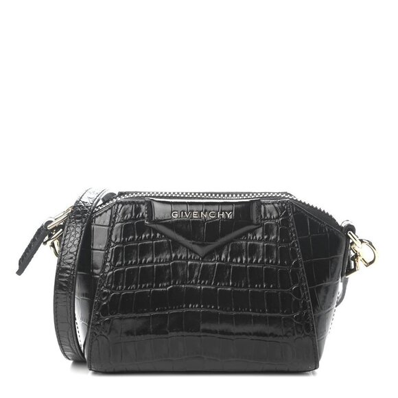 🆕 Authentic Givenchy Nano Antigona in Black Croc - Picture 3 of 12